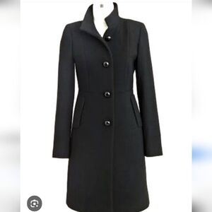 J. Crew Women's Elegant Black Pea Coat